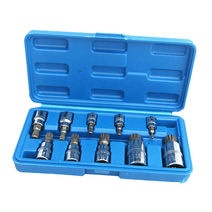 10Pcs Triple Square Spline Bit Socket Auto Accessories Truck Tamperproof Bit