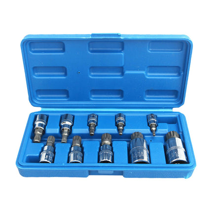 10Pcs Triple Square Spline Bit Socket Auto Accessories Truck Tamperproof Bit