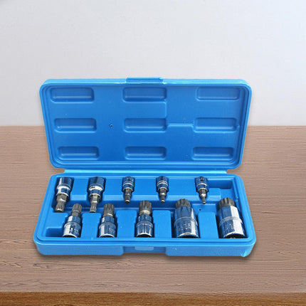 10Pcs Triple Square Spline Bit Socket Auto Accessories Truck Tamperproof Bit