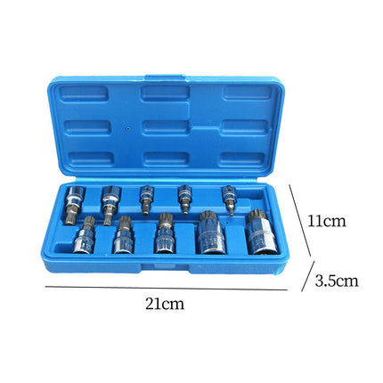 10Pcs Triple Square Spline Bit Socket Auto Accessories Truck Tamperproof Bit