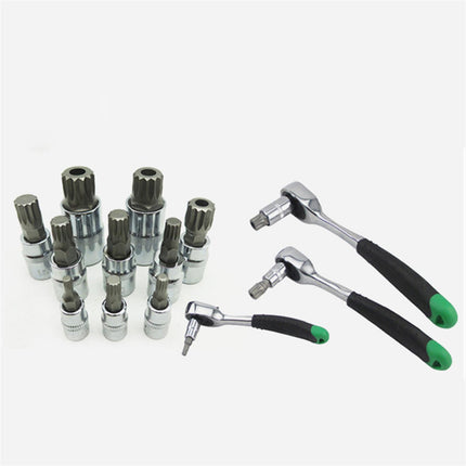 10Pcs Triple Square Spline Bit Socket Auto Accessories Truck Tamperproof Bit