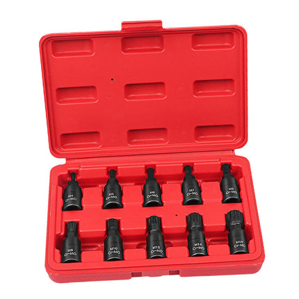 10x 3/8 Square Drive Socket Set Hand Tool Chromium Molybdenum Steel Portable