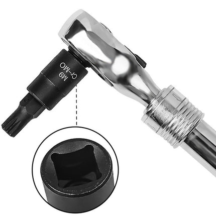 10x 3/8 Square Drive Socket Set Hand Tool Chromium Molybdenum Steel Portable