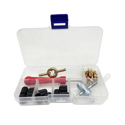 33 Pieces Tire Valve Repair Kit for Bicycle Motorcycles Multifunctional