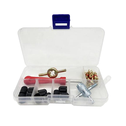 33 Pieces Tire Valve Repair Kit for Bicycle Motorcycles Multifunctional