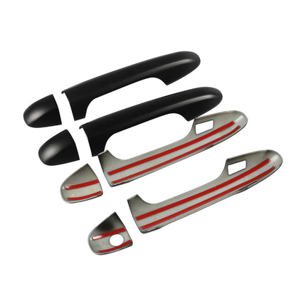 4Pcs Exterior Door Handle Cover Black Door Handle Protectors for Tacoma