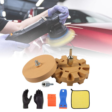 2x Generic Rubber Eraser Wheel Practical for Vinyl Tapes Boats Stickers