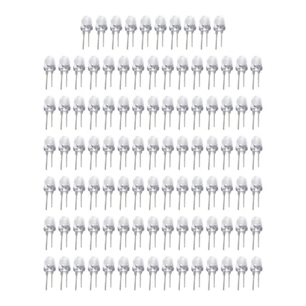 100 Pieces Emitting Diode Lamp Beads Round Head Straight Plug LED Lamp Beads Blue