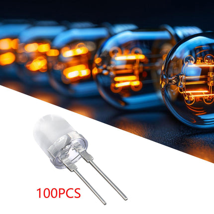 100 Pieces Emitting Diode Lamp Beads Round Head Straight Plug LED Lamp Beads Blue