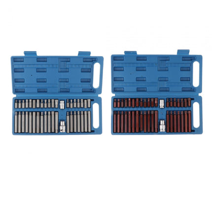 40Pcs 1/2'' 3/8'' Hex Torx Spline Socket Socket Set Portable for Repair Shops Argent