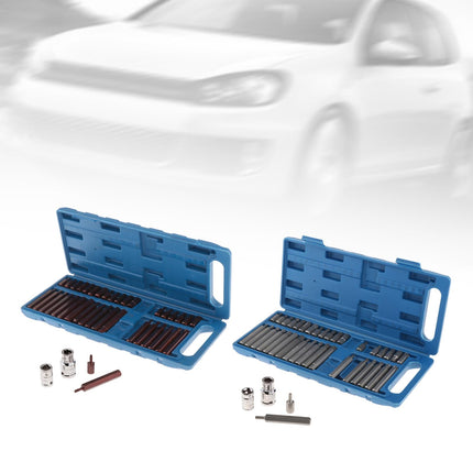 40Pcs 1/2'' 3/8'' Hex Torx Spline Socket Socket Set Portable for Repair Shops Argent