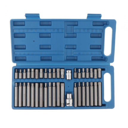 40Pcs 1/2'' 3/8'' Hex Torx Spline Socket Socket Set Portable for Repair Shops Argent