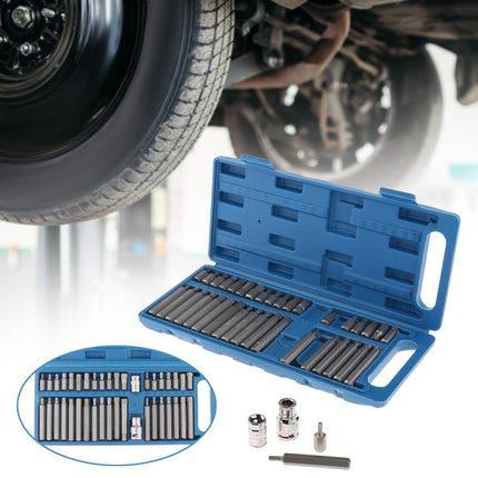 40Pcs 1/2'' 3/8'' Hex Torx Spline Socket Socket Set Portable for Repair Shops Argent
