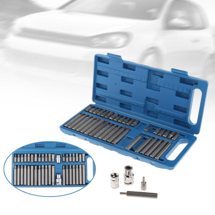 40Pcs 1/2'' 3/8'' Hex Torx Spline Socket Socket Set Portable for Repair Shops Argent