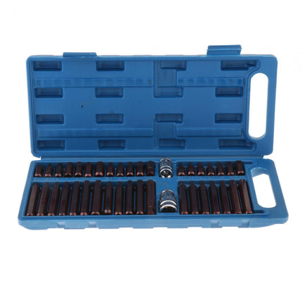 40Pcs 1/2'' 3/8'' Hex Torx Spline Socket Socket Set Portable for Repair Shops Bronze