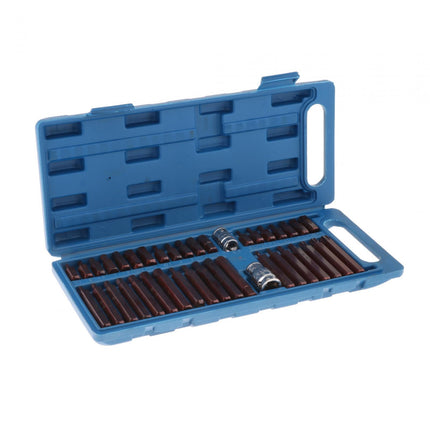 40Pcs 1/2'' 3/8'' Hex Torx Spline Socket Socket Set Portable for Repair Shops Bronze