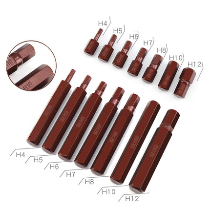 40Pcs 1/2'' 3/8'' Hex Torx Spline Socket Socket Set Portable for Repair Shops Bronze