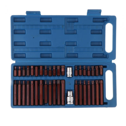 40Pcs 1/2'' 3/8'' Hex Torx Spline Socket Socket Set Portable for Repair Shops Bronze