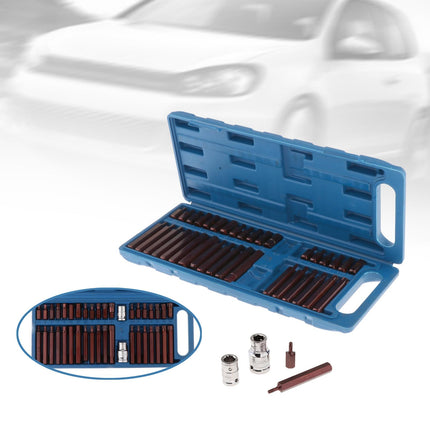 40Pcs 1/2'' 3/8'' Hex Torx Spline Socket Socket Set Portable for Repair Shops Bronze