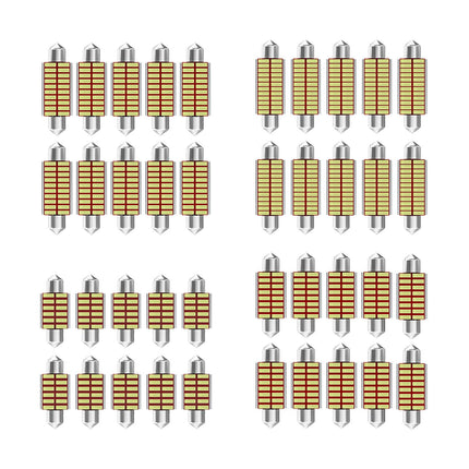10Pcs Car Interior Light Trunk Light Accessories Light Dome Light Bulbs 31mm