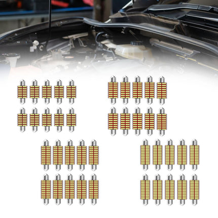 10Pcs Car Interior Light Trunk Light Accessories Light Dome Light Bulbs 31mm