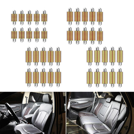 10Pcs Car Interior Light Trunk Light Accessories Light Dome Light Bulbs 31mm