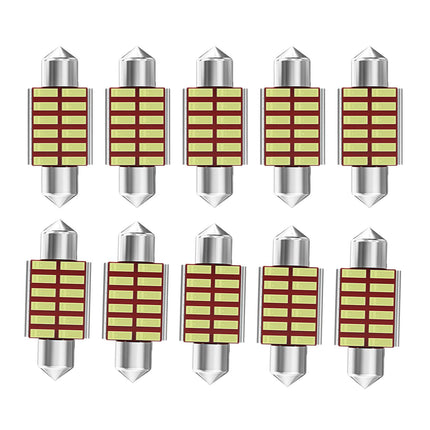 10Pcs Car Interior Light Trunk Light Accessories Light Dome Light Bulbs 31mm