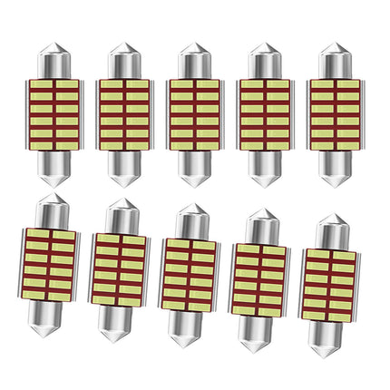 10Pcs Car Interior Light Trunk Light Accessories Light Dome Light Bulbs 31mm