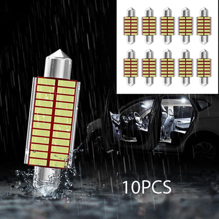 10Pcs Car Interior Light Trunk Light Accessories Light Dome Light Bulbs 31mm