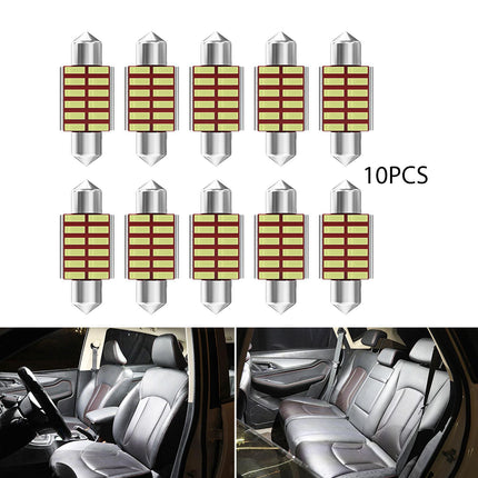 10Pcs Car Interior Light Trunk Light Accessories Light Dome Light Bulbs 31mm