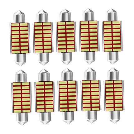 10Pcs Car Interior Light Trunk Light Accessories Light Dome Light Bulbs 36mm