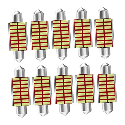 10Pcs Car Interior Light Trunk Light Accessories Light Dome Light Bulbs 36mm