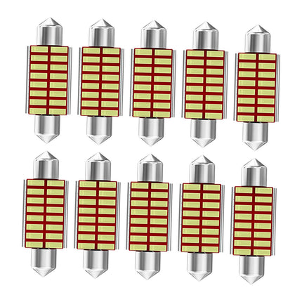 10Pcs Car Interior Light Trunk Light Accessories Light Dome Light Bulbs 36mm