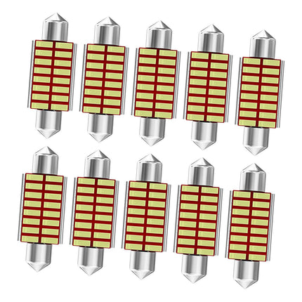 10Pcs Car Interior Light Trunk Light Accessories Light Dome Light Bulbs 36mm