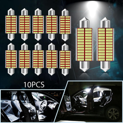 10Pcs Car Interior Light Trunk Light Accessories Light Dome Light Bulbs 36mm