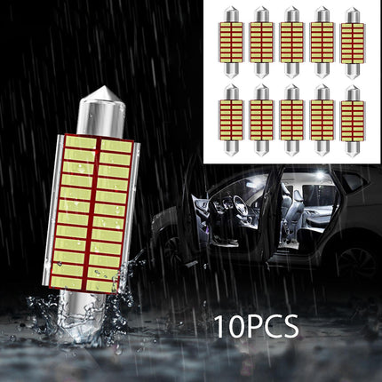 10Pcs Car Interior Light Trunk Light Accessories Light Dome Light Bulbs 36mm