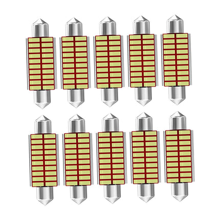 10Pcs Car Interior Light Trunk Light Accessories Light Dome Light Bulbs 39mm