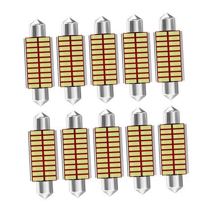 10Pcs Car Interior Light Trunk Light Accessories Light Dome Light Bulbs 39mm