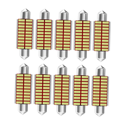 10Pcs Car Interior Light Trunk Light Accessories Light Dome Light Bulbs 39mm