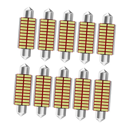 10Pcs Car Interior Light Trunk Light Accessories Light Dome Light Bulbs 39mm
