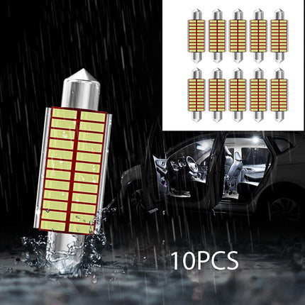 10Pcs Car Interior Light Trunk Light Accessories Light Dome Light Bulbs 39mm