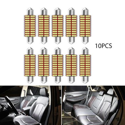 10Pcs Car Interior Light Trunk Light Accessories Light Dome Light Bulbs 39mm