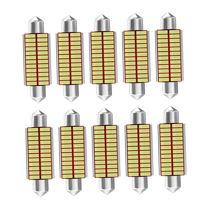 10Pcs Car Interior Light Trunk Light Accessories Light Dome Light Bulbs 41mm