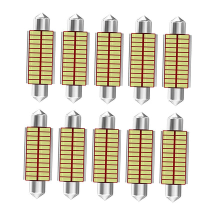 10Pcs Car Interior Light Trunk Light Accessories Light Dome Light Bulbs 41mm