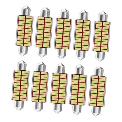 10Pcs Car Interior Light Trunk Light Accessories Light Dome Light Bulbs 41mm