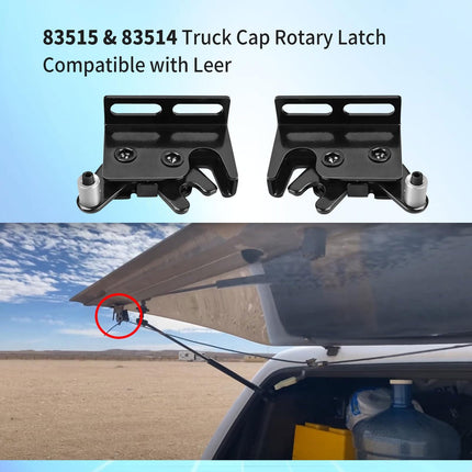 2Pcs Truck Cap Rotary Latch Catch 83515 Driver Side for Leer Truck Caps