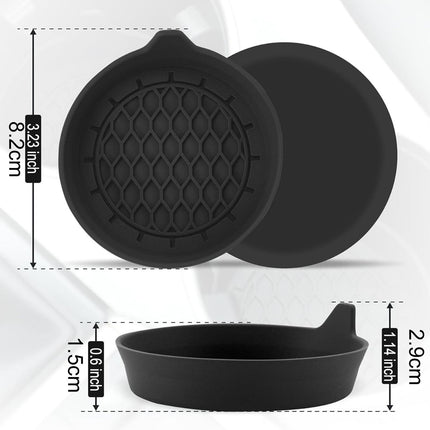 2 Pieces Generic Car Cup Holder Coasters Universal Auto Interior Accessories Black