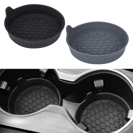 2 Pieces Generic Car Cup Holder Coasters Universal Auto Interior Accessories Black