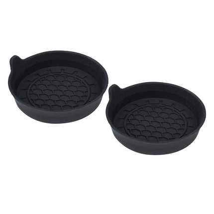 2 Pieces Generic Car Cup Holder Coasters Universal Auto Interior Accessories Black