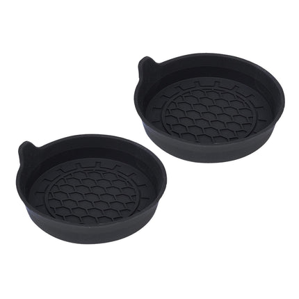 2 Pieces Generic Car Cup Holder Coasters Universal Auto Interior Accessories Black